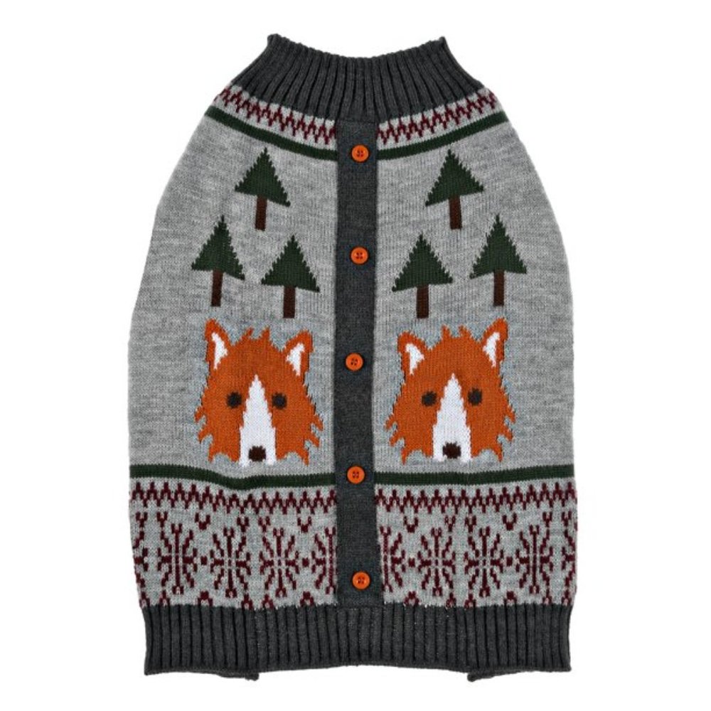 HOST PICK-VIBRANT LIFE WOODS WOLF DOG SWEATER NEW